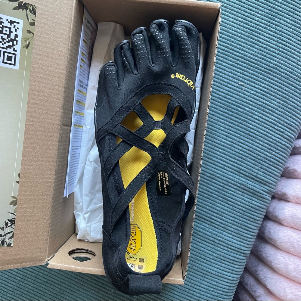 Vibram Women's Black and Yellow FiveFingers Shoes